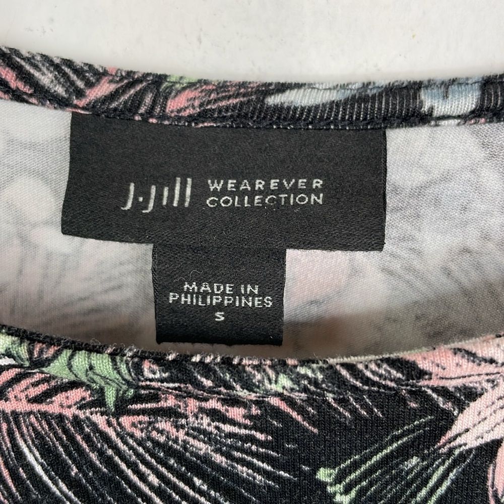 J. Jill Wearever Collection Floral T-shirt top short sleeve round neck sz Small - Picture 5 of 11